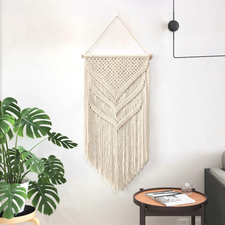 Hand-woven Macrame Wall Hanging Tapestry Wall Decor Bohemian Woven Bohemian Tapestry Geometric Art Home Decoration 1