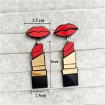 FishSheep New Fashion Acrylic Red Mouth Lips Lipstick Drop Earrings For Women Hip-Hop Geometric Long Earring Nightclub Jewelry 4 FishSheep New Fashion Acrylic Red Mouth Lips Lipstick Drop Earrings For Women Hip-Hop Geometric Long Earring Nightclub Jewelry 4