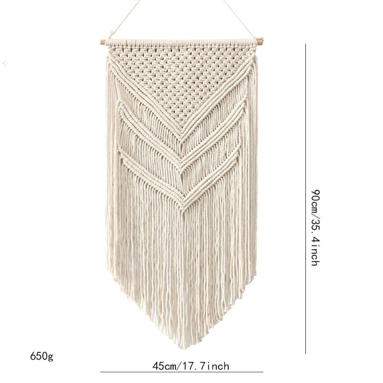 Hand-woven Macrame Wall Hanging Tapestry Wall Decor Bohemian Woven Bohemian Tapestry Geometric Art Home Decoration 2