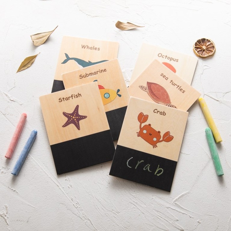 High-quality wood environment-friendly printing equipped cymbals exercise hand-eye coordination writing drawing graffiti ability 2