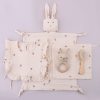 Newborn Mobile Gym Educational Ring Teething Toy Baby Cotton Bib Gauze Baby Wooden Ring Rattle Crochet Wool Toy Pacifier Chain 3