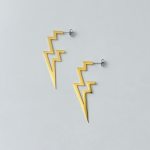 Earrings Thunder Star - In Stainless Steel or Gold 5