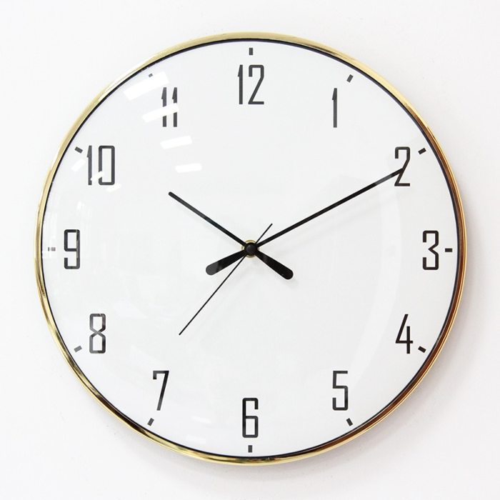 Gold Metal Luxury Wall Clock Silent Large Size Silent Modern Wall Watches Home Decor Big Kitchen Clock Duvar Saati Gift D084 2