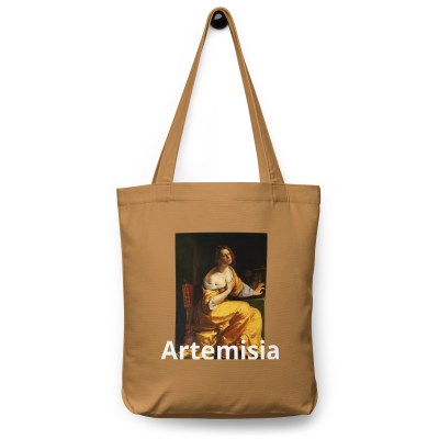 cotton-tote-bag-camel-front-640816f97b272.jpg Women in Art Artemisia Tote Bag