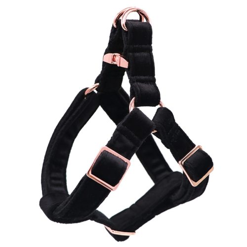 Black Velvet Pet Harness Leash Set Black Velvet Pet Harness Leash Set