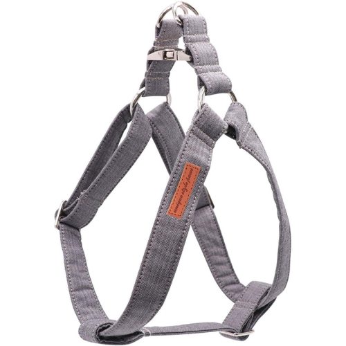Grey Pet Harness with Bowtie Adjustable Buckle