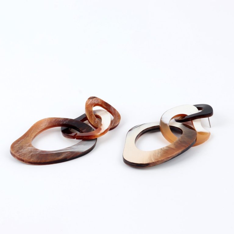 Women’s Statement Earrings Irregular Cut Acrylic
