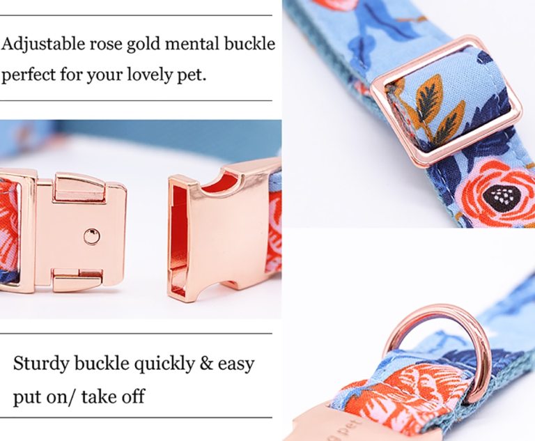Floral Pet Collar and Leash Set