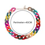 Womens Fashion Acrylic Chain Choker Necklaces Womens Fashion Acrylic Chain Choker Necklaces