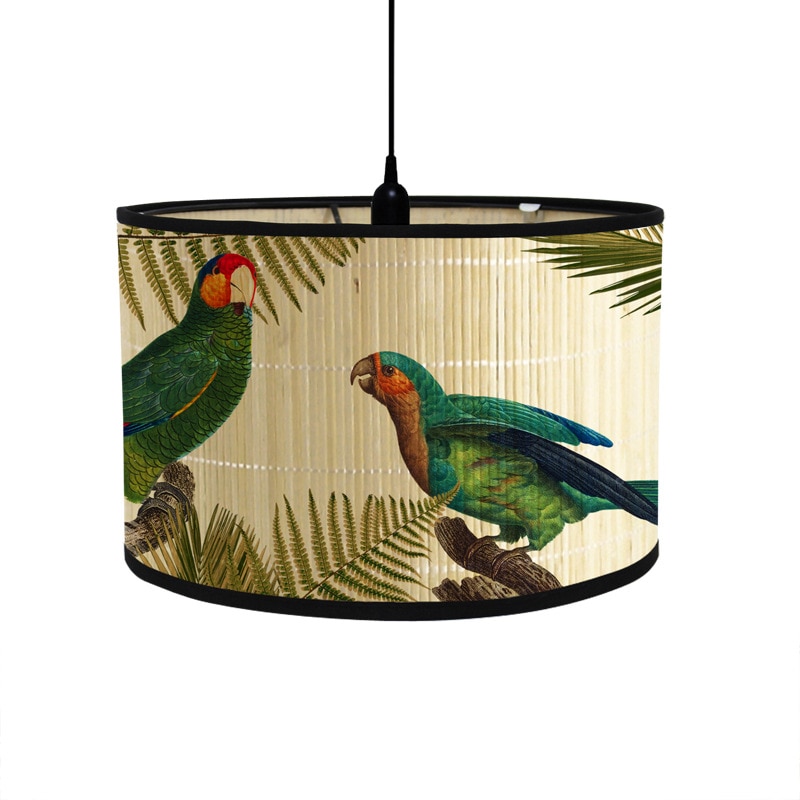 Retro Jungle Bamboo Art Light Shade