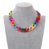 Womens Fashion Acrylic Chain Choker Necklaces Womens Fashion Acrylic Chain Choker Necklaces