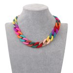 Womens Fashion Acrylic Chain Choker Necklaces Womens Fashion Acrylic Chain Choker Necklaces