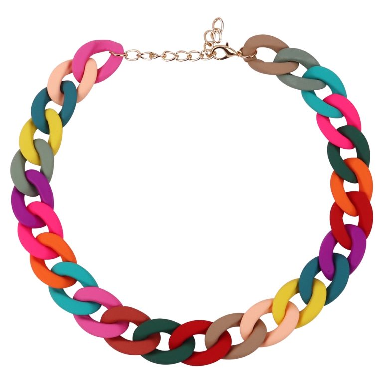 Womens Fashion Acrylic Chain Choker Necklaces Womens Fashion Acrylic Chain Choker Necklaces