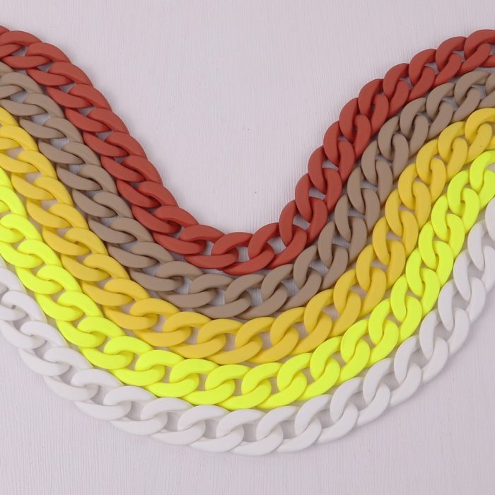 Womens Fashion Acrylic Chain Choker Necklaces Womens Fashion Acrylic Chain Choker Necklaces