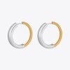 Two-Tone Hoop Earrings Gold Two-Tone Hoop Earrings Gold