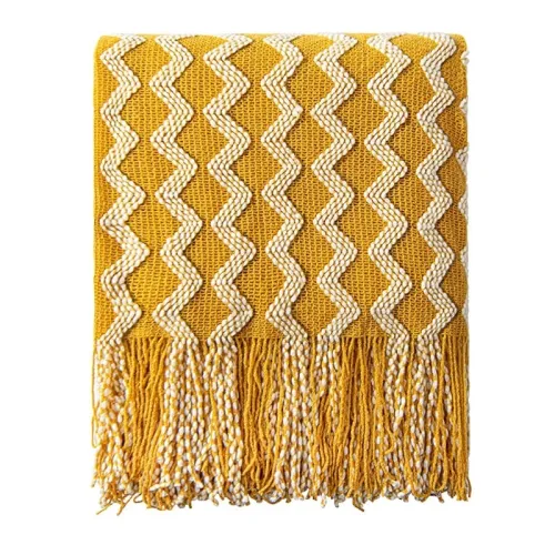 Inya Home Decorative Woven Blanket with Tassels Inya Home Decorative Woven Blanket with Tassels