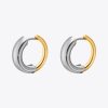 Two-Tone Hoop Earrings Gold Two-Tone Hoop Earrings Gold