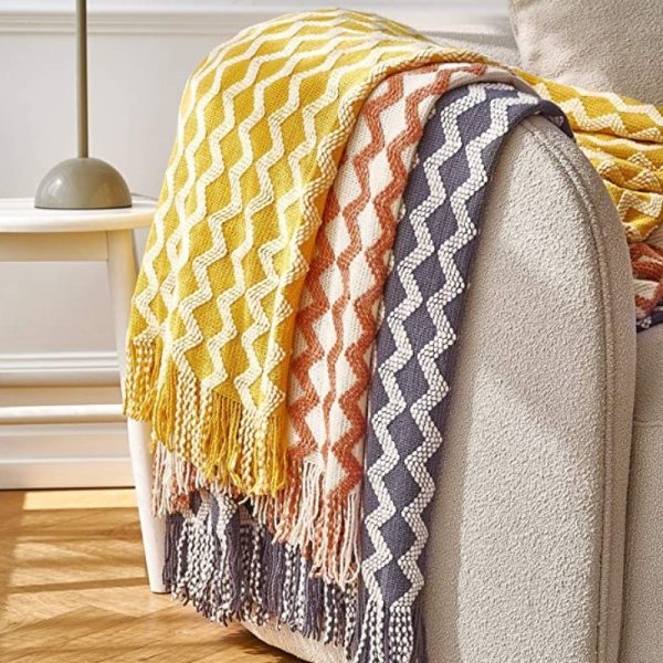 Inya Home Decorative Woven Blanket with Tassels Inya Home Decorative Woven Blanket with Tassels