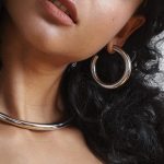 Women’s Pipe Hoop Earrings Gold Women’s Pipe Hoop Earrings Gold