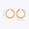 Women’s Pipe Hoop Earrings Gold Women’s Pipe Hoop Earrings Gold