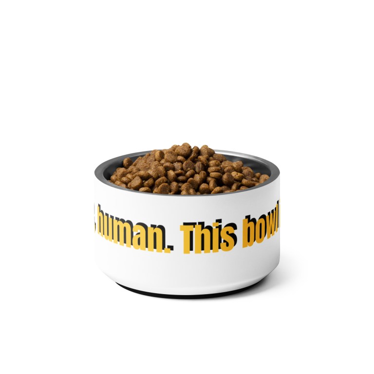 Pet bowl Step aside, human. This bowl is all mine!