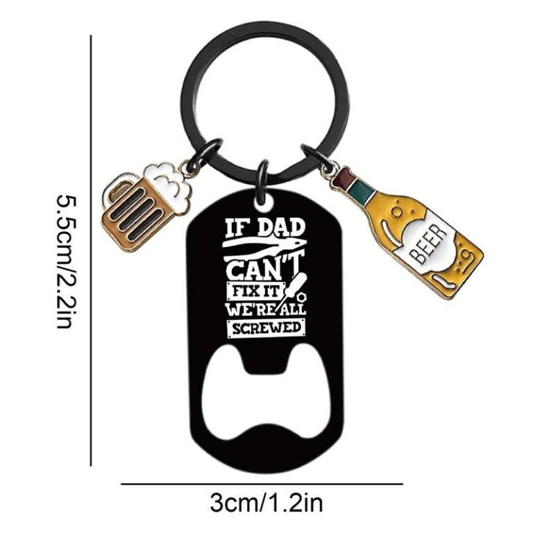 Father’s Day Gifts Bottle Opener Keychain for Dad