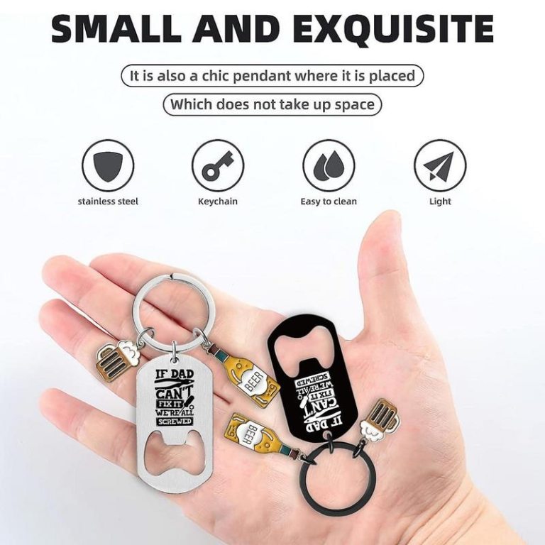 Father’s Day Gifts Bottle Opener Keychain for Dad