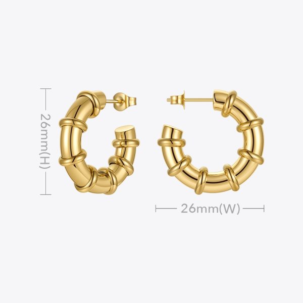 Women’s Punk Doughnut Hoop Earrings Women’s Punk Doughnut Hoop Earrings
