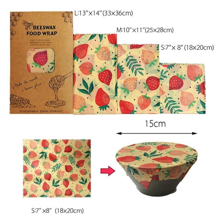 Eco Natural Beeswax Food Wraps 3 Pack