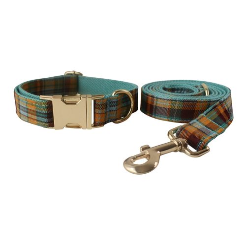 Tartan Pet Collar Leash Set with Bow Tie Tartan Pet Collar Leash Set with Bow Tie