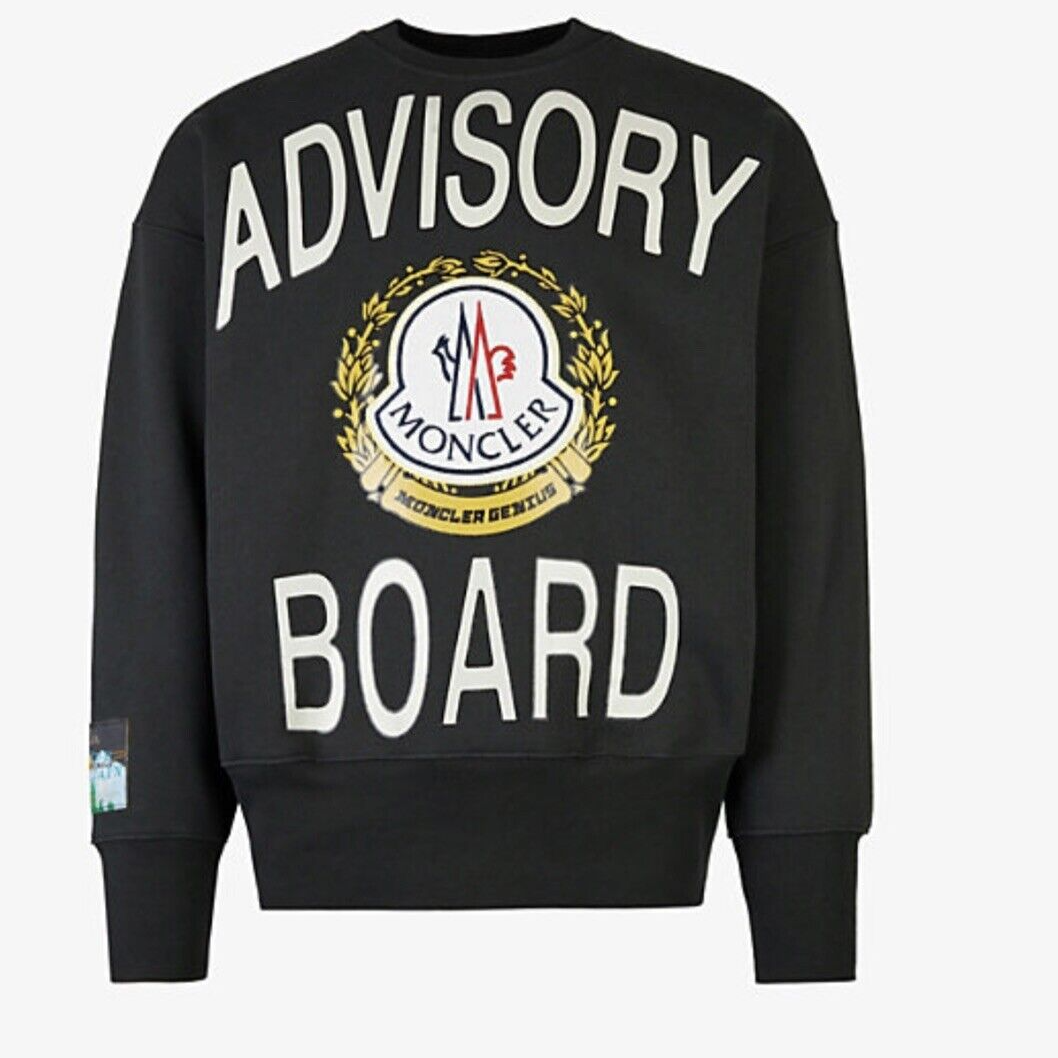 Authentic Advisory Board Crystals Moncler Black Crewneck unisex Small