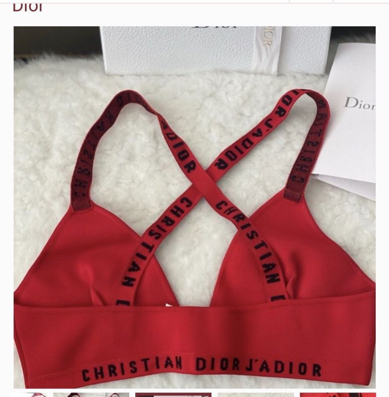 Authentic CHRISTIAN DIOR J’ADIOR’ signature Bralette Top red Size S