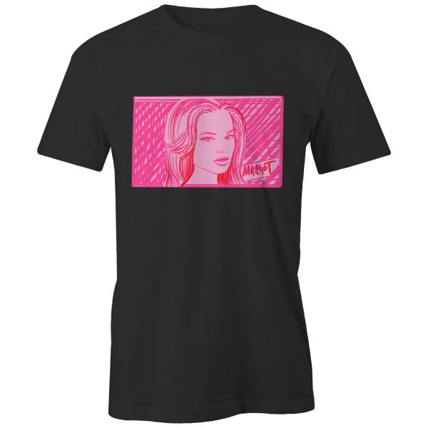 Margot Robbie Pink Barbie High Tees T Shirt, Celebrate Barbie the Movie and our Aussie Golden Girl at Kouwi