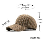 Brown Houndstooth Plaid Baseball Cap Brown Houndstooth Plaid Baseball Cap