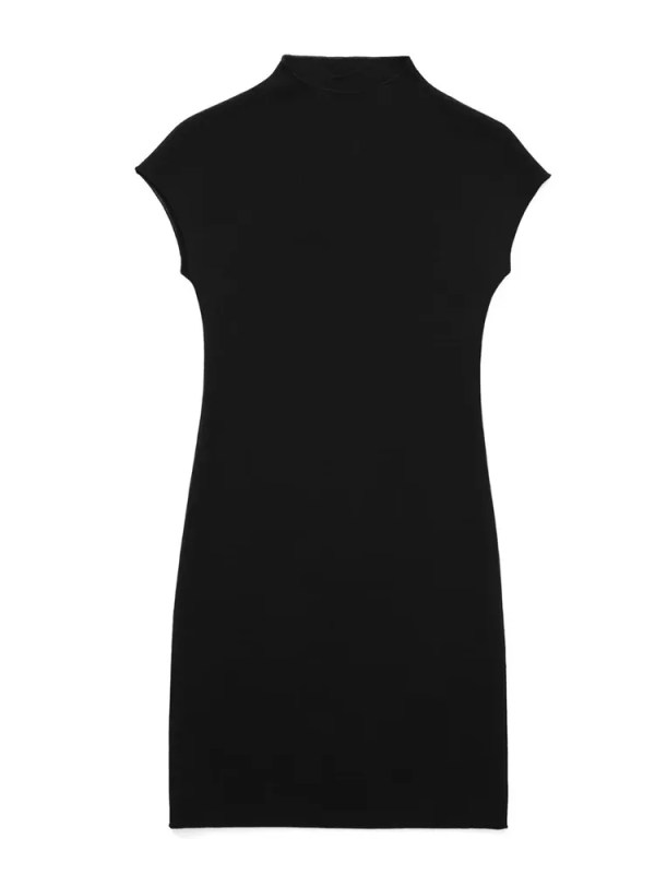 Women's Little Black Knit Mini Dress
