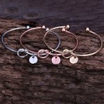 Christmas Birthday Special Occasion Gift Initial Bracelet Cuff