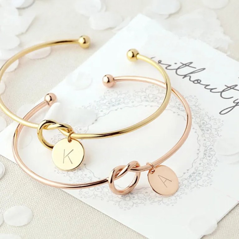 Christmas Birthday Special Occasion Gift Initial Bracelet Cuff