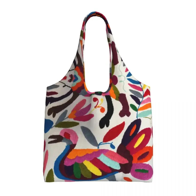 Mexican Otomi Embroidered Tote Bag Mexican Otomi Embroidered Tote Bag