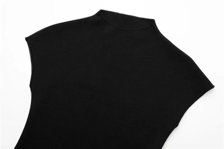 Women's Little Black Knit Mini Dress