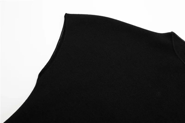 Women's Little Black Knit Mini Dress
