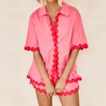 Women’s Pajama Loungewear Wave Resort Beach Set with Shorts Women's Pajama Loungewear Wave Resort Beach Set with Shorts