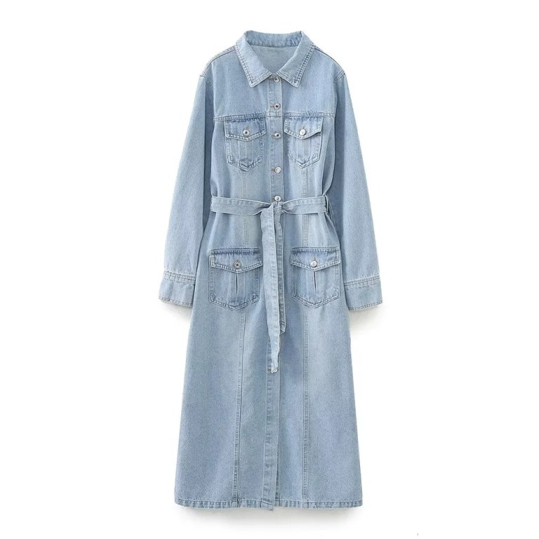 Women’s Denim Shirt Long Sleeve Dress