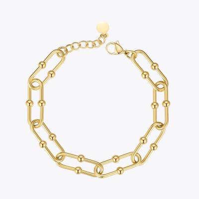 Geometric Bead Bracelet For Women Gold or Stainless Steel Geometric Bead Bracelet For Women Gold or Stainless Steel