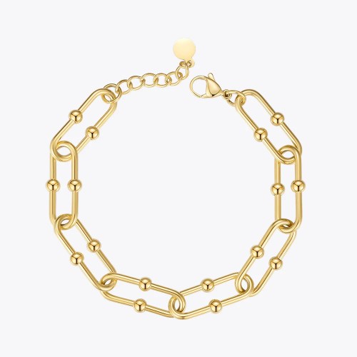 Geometric Bead Bracelet For Women Gold or Stainless Steel Geometric Bead Bracelet For Women Gold or Stainless Steel
