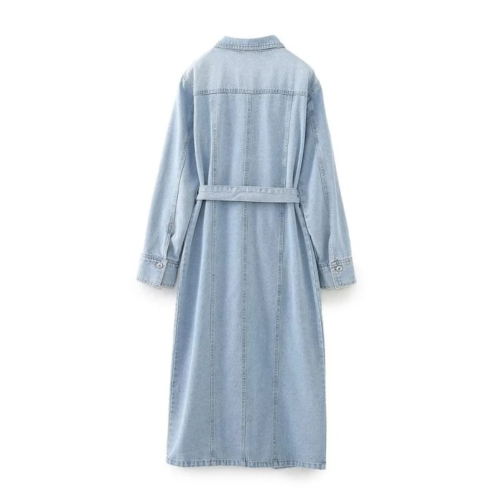 Women’s Denim Shirt Long Sleeve Dress