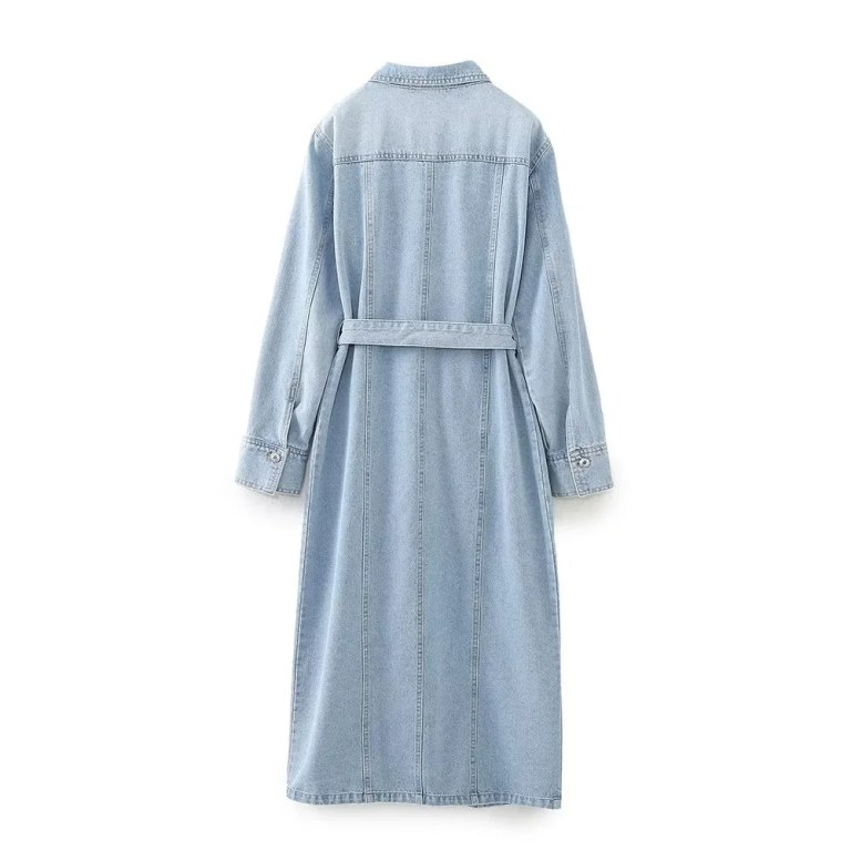 Women’s Denim Shirt Long Sleeve Dress