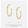 Pure Form Link Chain Hoop Earrings For Women Big Circle Hoops Gold Pure Form Link Chain Hoop Earrings For Women Big Circle Hoops Gold