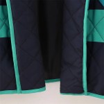 Womens Retro Quilted Coat Jacket Green & Black Womens Retro Quilted Coat Jacket Green & Black