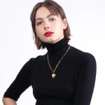 Heart Pendant Necklaces in Gold or Stainless-Steel Choker Necklace