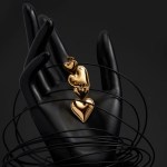 Aretes MINI Heart Drop with Pearl 18K Plated Gold Earrings